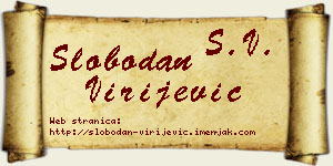 Slobodan Virijević vizit kartica